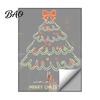 Waterproof Glass Stickers Christmas Tree Window Sticker, Simple Line Static Cling Decal, Reusable Clings Removable Festive PVC Decal for Holiday Home