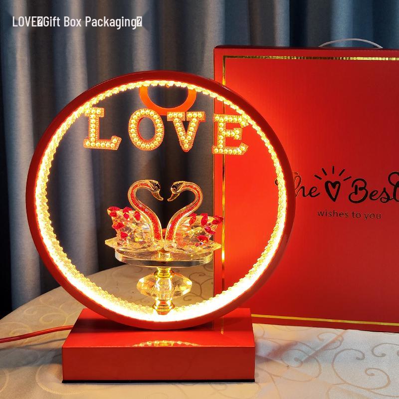 Red Everlasting Wedding Table Lamps: Bedside Pair for Newlyweds  Celebration and Dowry Gift