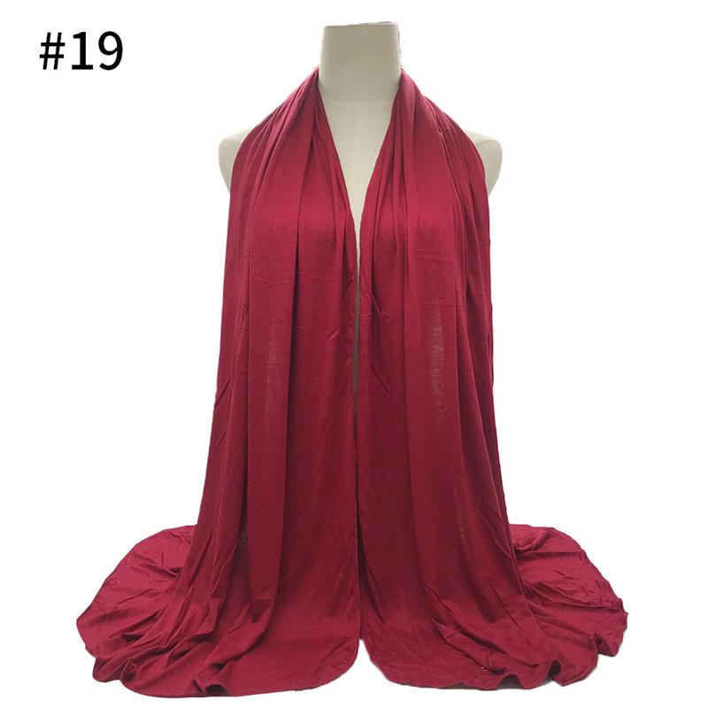 Ramadan Oversized Modal Cotton Jersey Hijabs Women Long Muslim Shawl Scarf Plain Soft Turban Head Wraps Abaya Islamic 180*85Cm