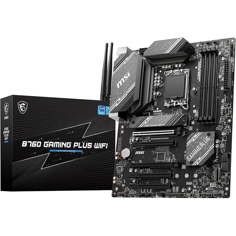 

MSI motherboard B760 GAMING PLUS WIFI DDR5 Compatible with 14th/13th/12th generation CPU (LGA1700) PCIE slot x 5 ATX gaming model [Intel mounted]