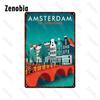 Country Landscape Metal Poster Classic National Landmark Building Metal Sign Vintage Tin Sign Wall Stickers for Home Decoration
