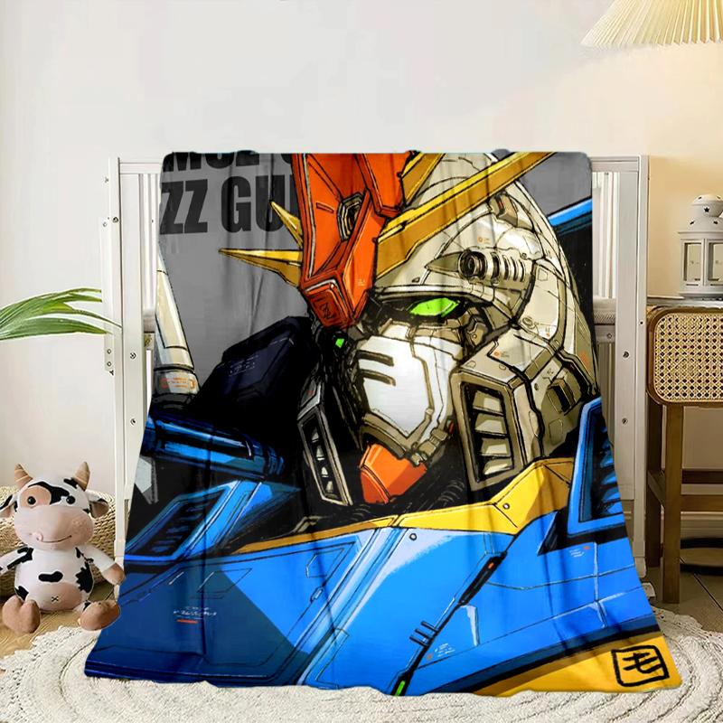 Mecha Armor Robotic Design Blanket Flannel Blanket for bed, sofa, Camping, Hiking, Picnic Essentials, gift for family Fan gifts