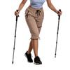 Women Outdoor Hiking Pants Quick Dry Lightweight Capris with Adjustable Waist and Zipper Pockets for Running Fitness Sports