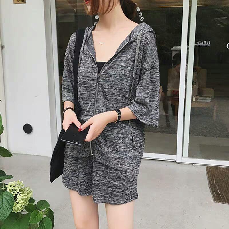 

Женский спортивный костюм большого размера, повседневный худи свободного кроя Black Plus size L