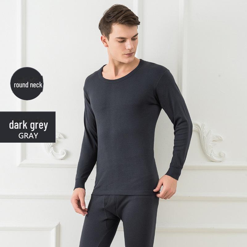 Set de haine de toamnă pentru bărbați: Pulover și Pantaloni din Bumbac Ușor - Articole Termice pentru Vârsta Mijlocie și Persoane Vârstnice