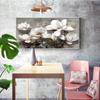 Vit blomma Abstrakt oljemålning på duk Affischer och tryck Canvasmålning Cuadros Väggkonstbild för vardagsrumsinredning