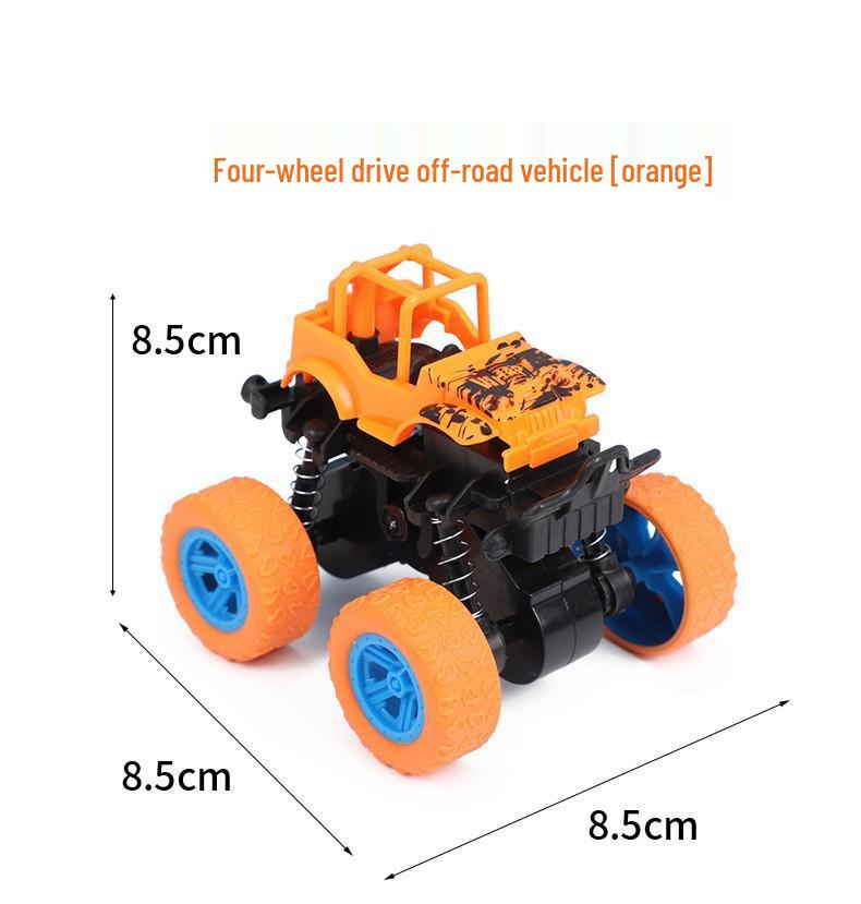 Douyin Kids 4WD Double-Sided Graffiti Stunt Car - Off-Road, Inertia-Powered, Drop-Resistant, Ideal Gift for Boys