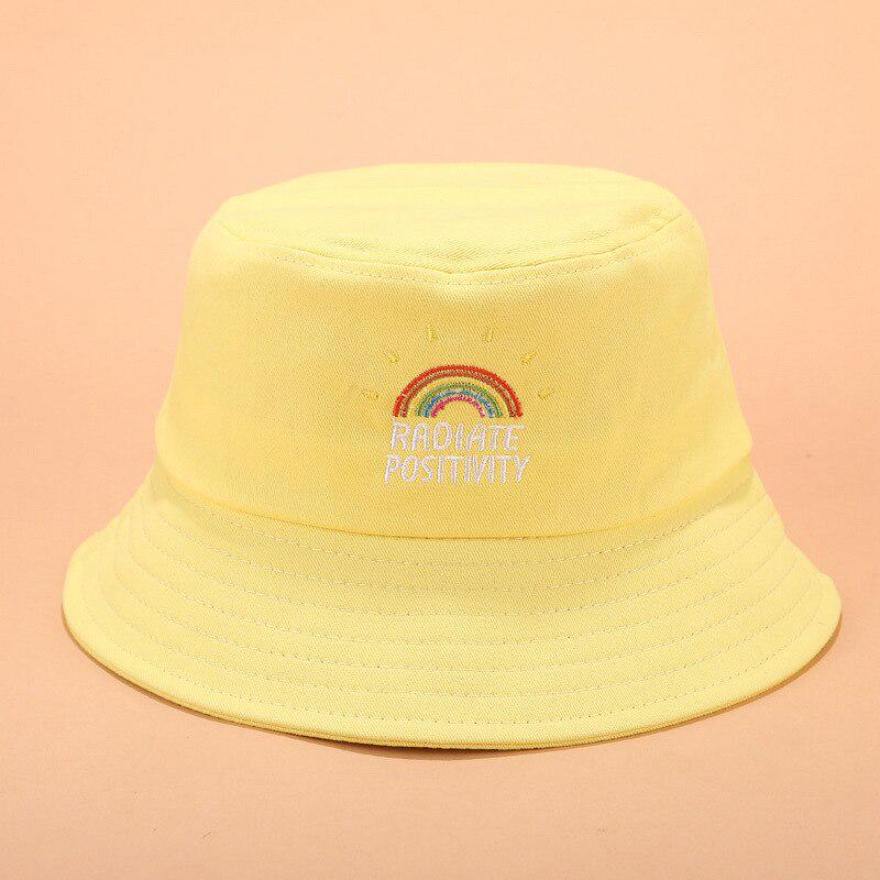 Buy Rainbow Bucket Hat Yellow Men Women 