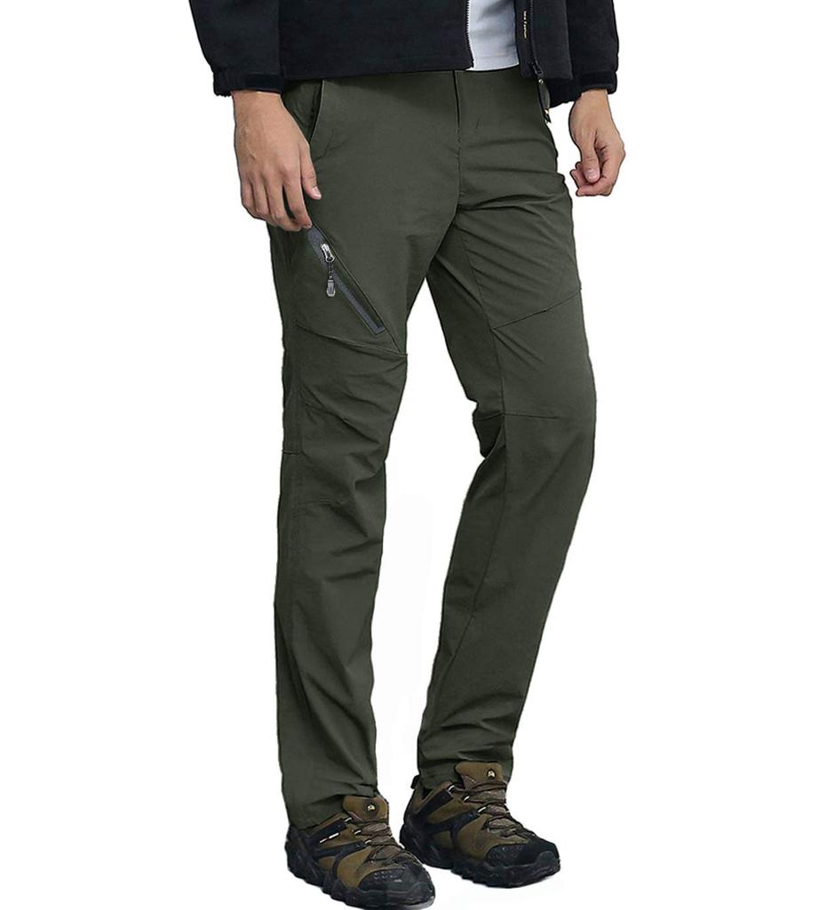 TACVASEN Sportswear, Lightweight Climber Pants, Sweatpants, Leg-Slimming, Plus Sizes, Biker Style, Green, Size 2XL