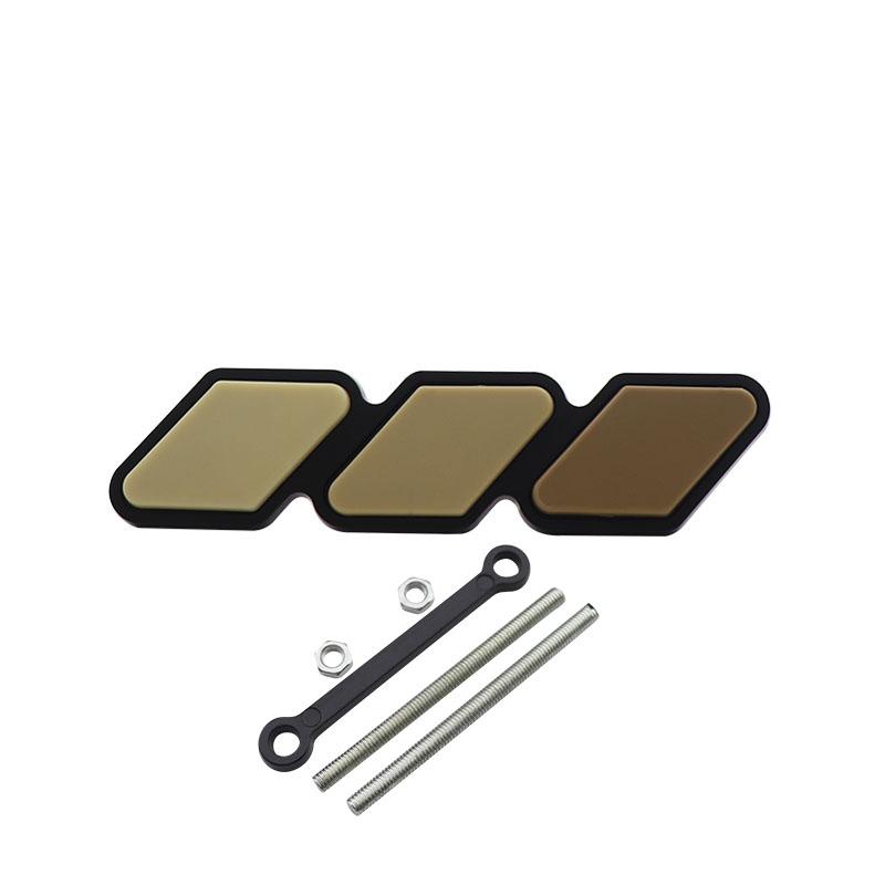 3 Colors Grille Badge Car Three-color National Flag Grille Emblem Mesh Slotted Grill Auto Badge Accessories