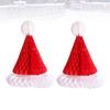 2Pcs Paper Christmas Cap Honeycomb Style Party Hats Festival Decorative Accessories Photo Props Xmas Day New Year Celebration