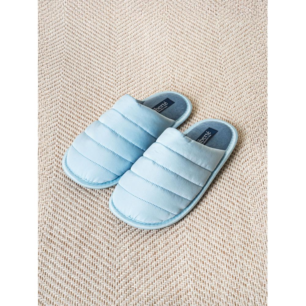 Daiso Einfache Gepolsterte Clog-Hausschuhe 220 240 Mm Blau