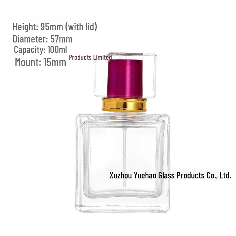 Clear Glass Perfume Bottle with Sprayer and Plastic Cap