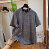 Men's Chic Sequin Silk T-Shirt - European Loose-Fit Short Sleeve Design