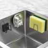 Sponges Holder Kitchen Sink Drain Drying Stainless Steel Rack Self Adhesive Sink Kitchen Hook Storage Organizer
