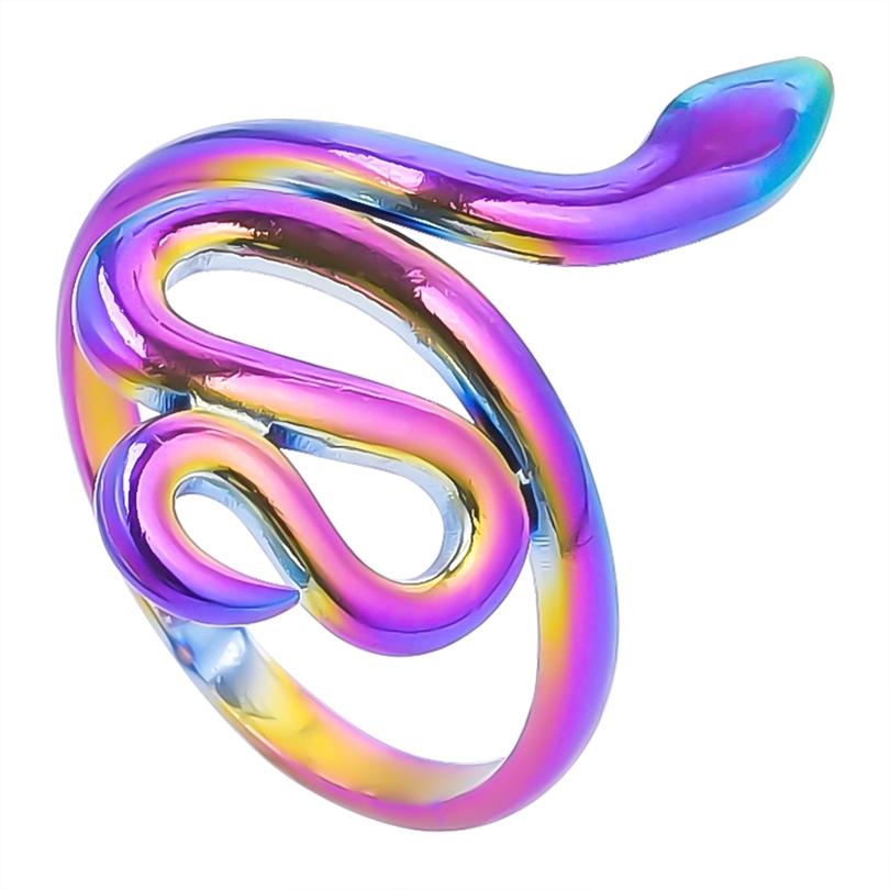 Serpent Snake Ring Stainless Steel Jewelry For Women Girl Punk Accessories Titanium Rings Animal Bague Femme Wedding Party Gift