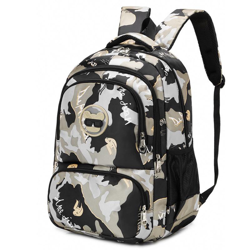 Printed Backpack Travel Fashionable Wear Resistant Schoolbag Student