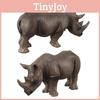 Wild African Rhino Model Collectible Toy For Educational Display And Kids Learning