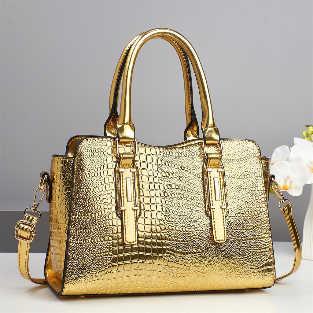 Neue Mode Splicing Große Kapazität Schultertasche Krokodilmuster Geprägt Trend All Matching Handtasche Leichte Luxus Damen Tasche