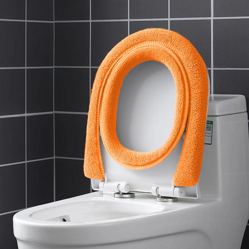 Winter Warm Toilet Seat Cushion - Thick Soft Washable Mat for Bidet Toilet Seat Bathroom