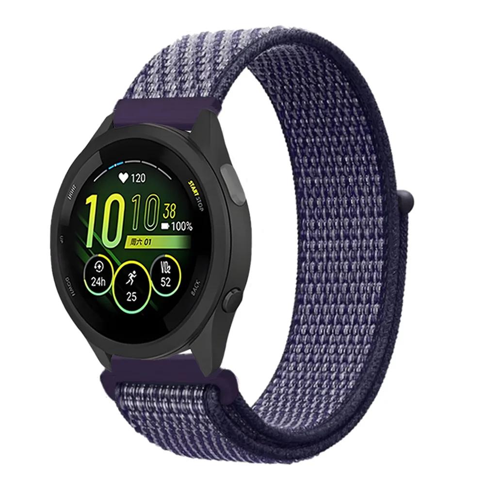 20mm 22mm Pletený nylonový smyčkový řemínek pro Garmin Forerunner 165 55 965 265 255 955 Venu 3 Náramek pro Garmin Active/Vivoactive 5