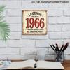 2D Flat 1pc, Retro Metal Aluminum Sign, Legendary 1966 Sign, Christmas Gift, Steampunk Style, Gift for Parents and Partners, Suitable for Garden