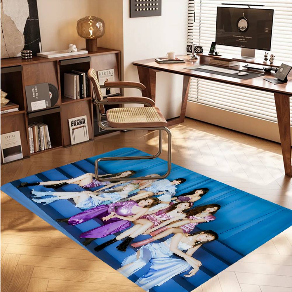 T-Twice Kpop Floor Mat Cheaper Anti-slip Modern Living Room Balcony Printed Bedside Mats