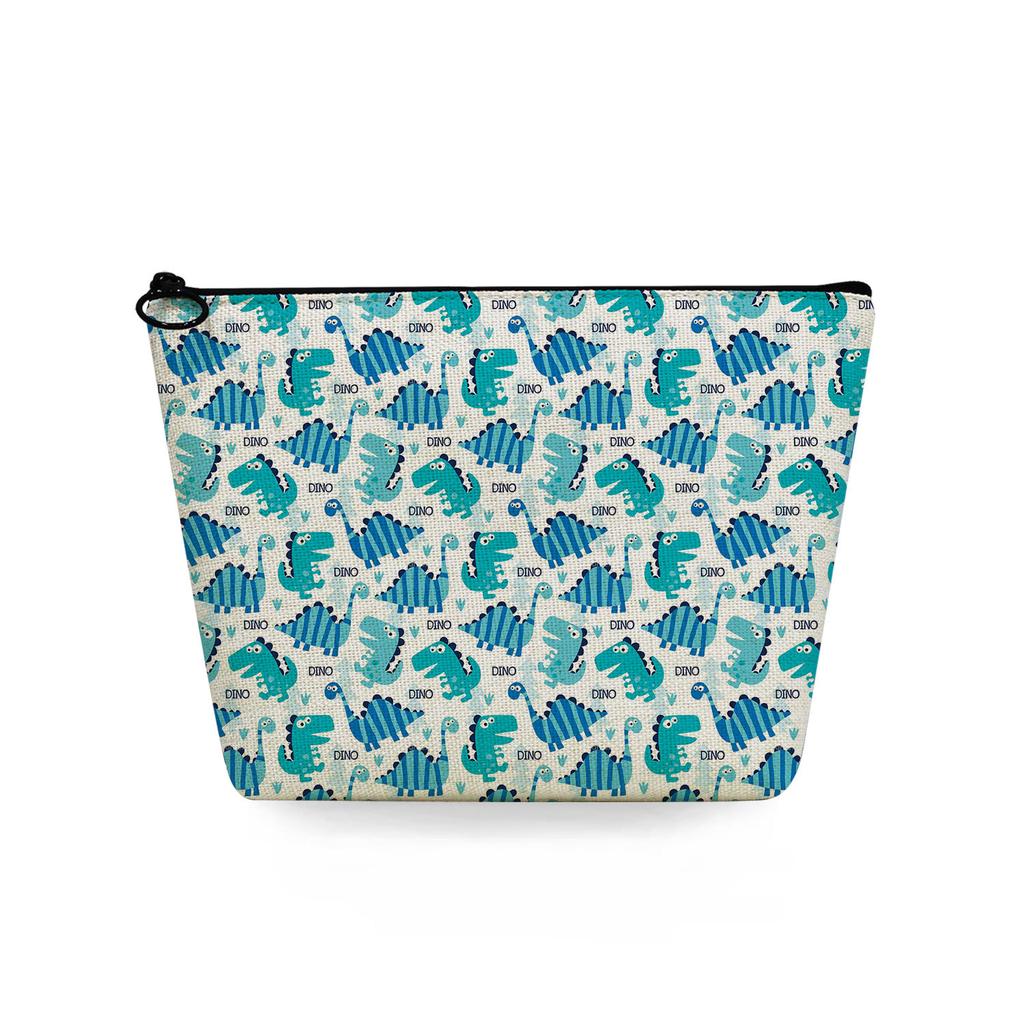 Women Dinosaur Print Cosmetic Bag Toiletries Organize Travel Storage Case 6727 KTB