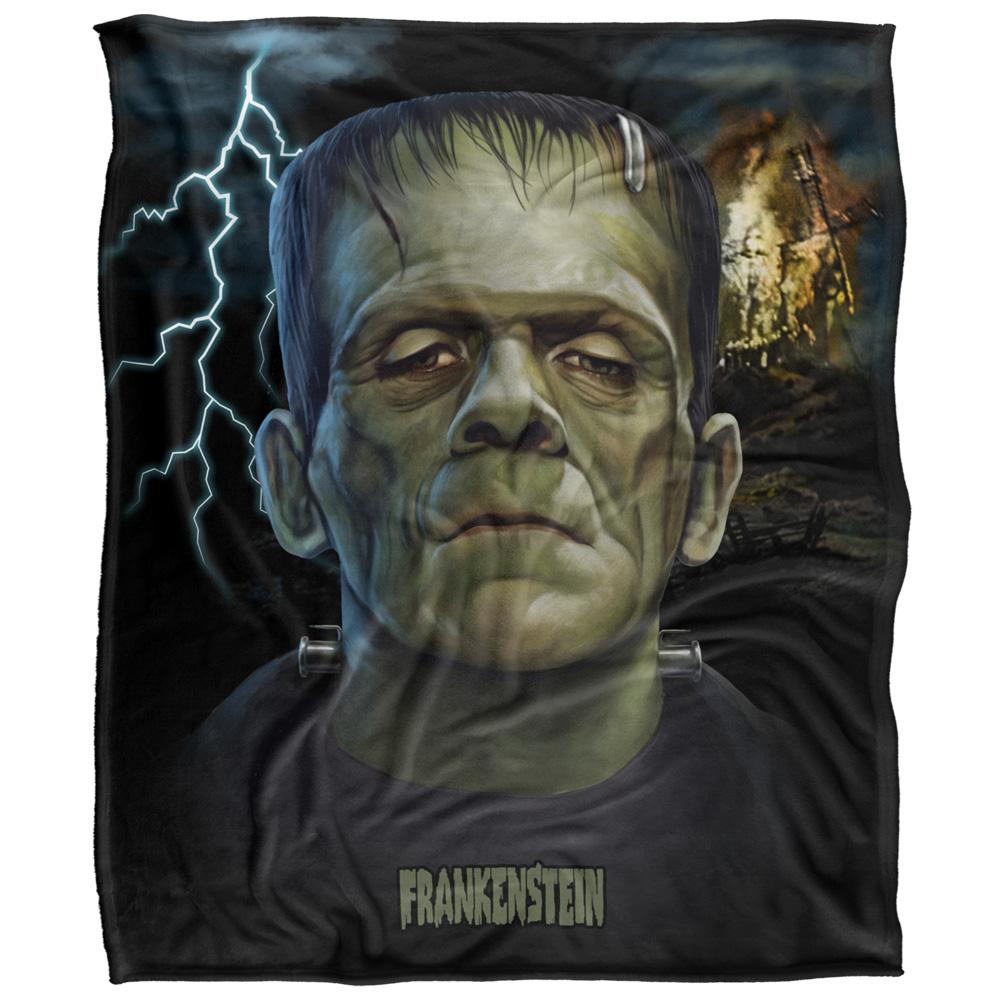 Universal Monsters Head Frankenstein Blanket