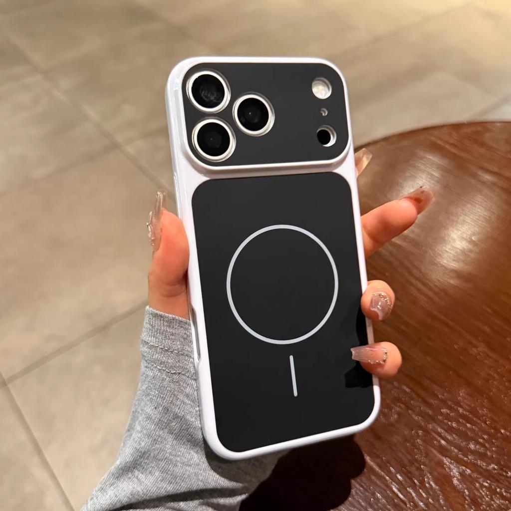 Oryginalny Kolor Kontrastowy Do Etui Magsafe Dla iPhone 17 16 15 14 13 12 Pro Max 17ProMax 11 Ładowanie Magnetyczne Pełne Pokrycie Tylne