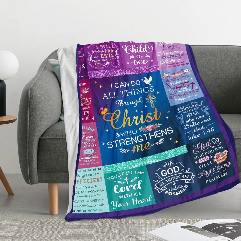 Christian Gifts for Women Blanket Religious Soft Warm Throw Blanket Religious Gifts for Women Christian Merch Inspirational Gift
