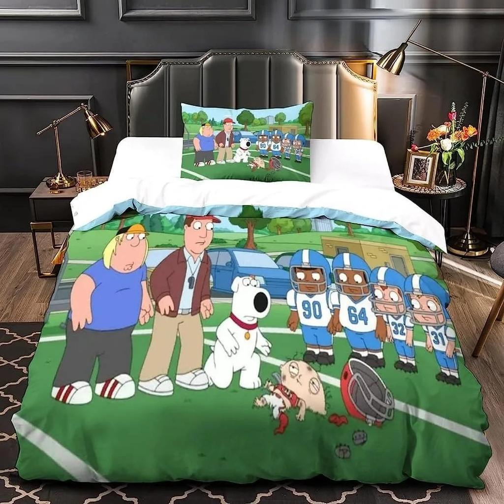 Cartoon Animation Customisable Bedding SetFamily Guy Bedding Set For Boys Adult Twin Queen Size Duvet Cover Pillowcase