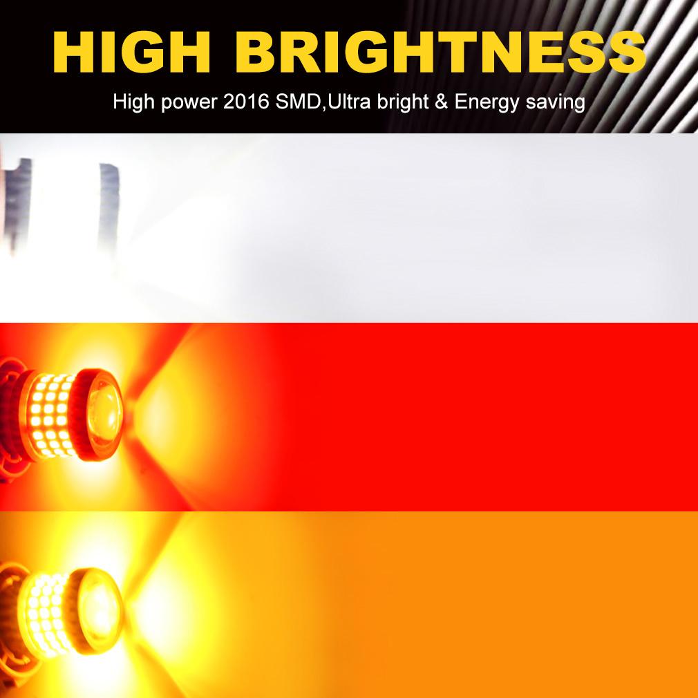 2Pcs P21W Led 1156 T20 W21/5W 7443 P21/5W T25 2000LM Car Bulbs 7440 BA15S BAY15D BAU15S PY21W Auto DRL Light 1157 3157 Reverse Turn Signal Brake Lamp