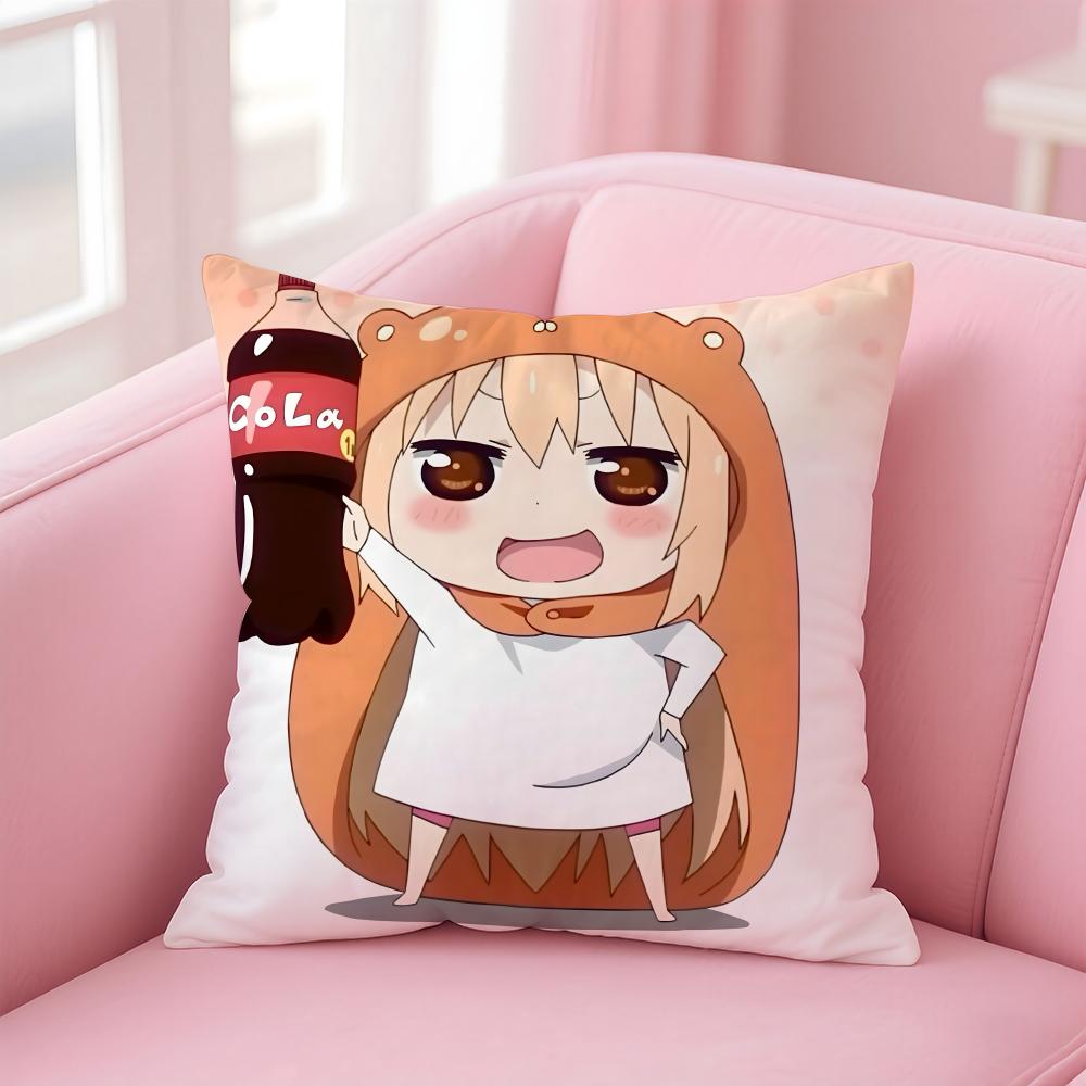Anime H-Himouto! Umaru-chanS Cushion Cover Comfortable Reversible Pillow Cover Ideal for Car Sofa Bedroom & Beyond