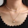 Women's Necklace Simple Style Double-deck Elegant Small Pearl Necklace