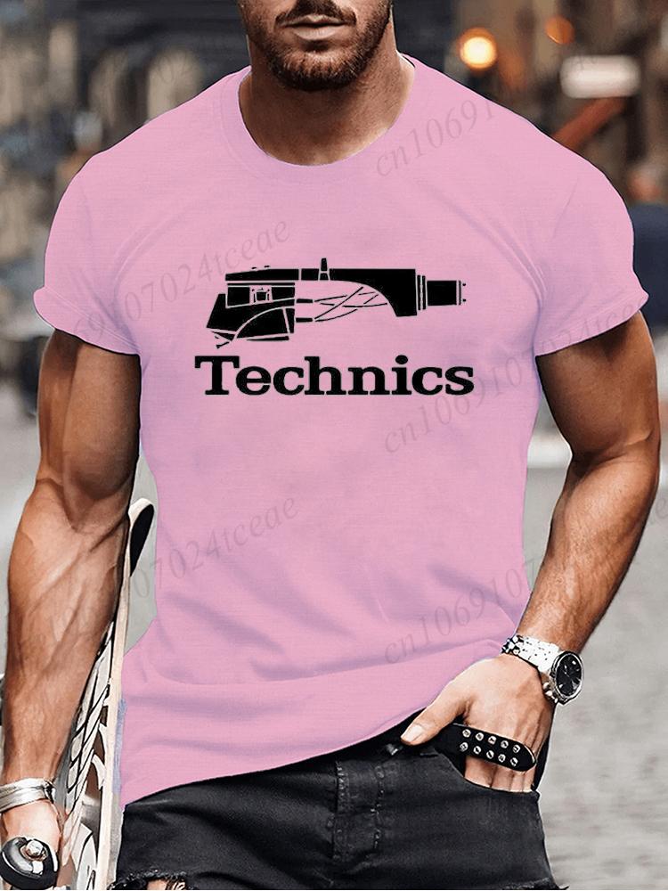 Summer Men's Fashion Tee Clothing Hip Hop Technics Headphone Graphic Tee Shirt Men Casual Streetwear Funny Printed Tops T-shirt