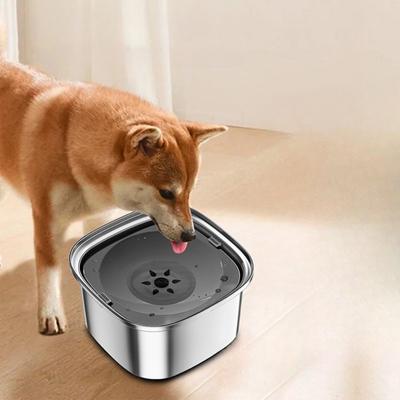 3L Dog Water Bowls Floating Drinking Bowls for Cat Stainless Steel Splash-proof Dog Bowl Feeder Buoyancy Drinking Fountain