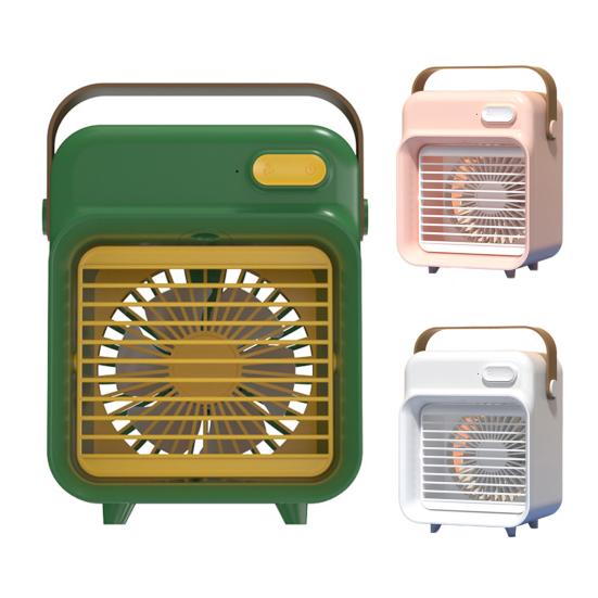 Buy 2400mAh Air Cooler Fan with Handle Easy to Refill 3 Wind Speed ...