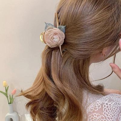 Elegante Fee Schleife Haarspange Kralle Temperament Hai-Klammer Styling-Accessoires für Mädchen Lässige Klammer für Frauen
