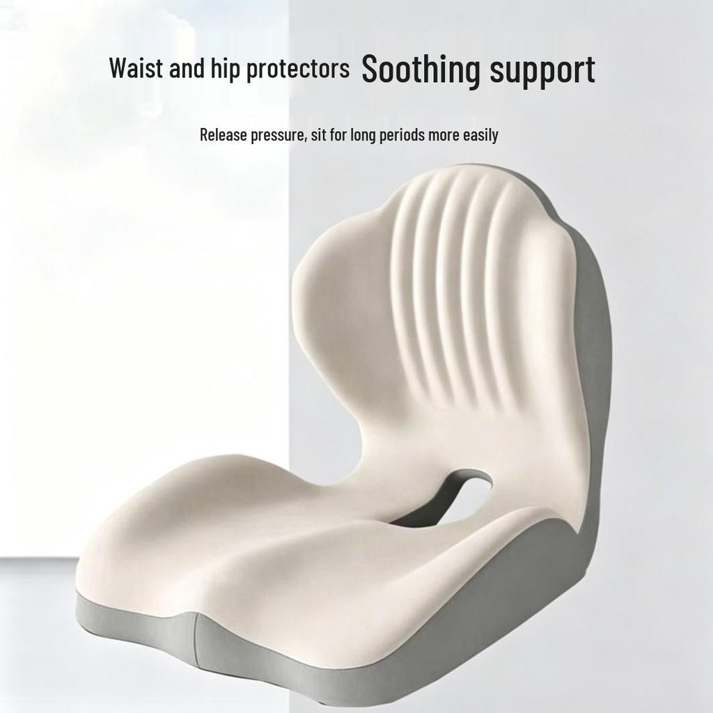 Ergonomic Memory Foam Chair with Lumbar Support for Posture Correction and Pressure Relief