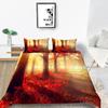 3D Maple Leaf Bedding Set Red Leaf Quilt Cover Pillow Case 2 or 3 Pieces Microfiber Fabric AU Extra Large Home Decoration