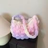 Rainbow Pleated Cloud Bag New Women's Korean Style All-matching Bubble Fashionable Simple One-shoulder Puff
