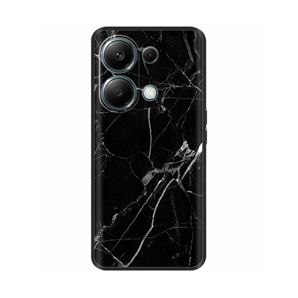 For Xiaomi Poco M6 Pro 4G Phone Case Cover Cute Cat Painted Black Silicone Soft Back Cover Cases For Poco M6 Pro Case M 6 M6Pro