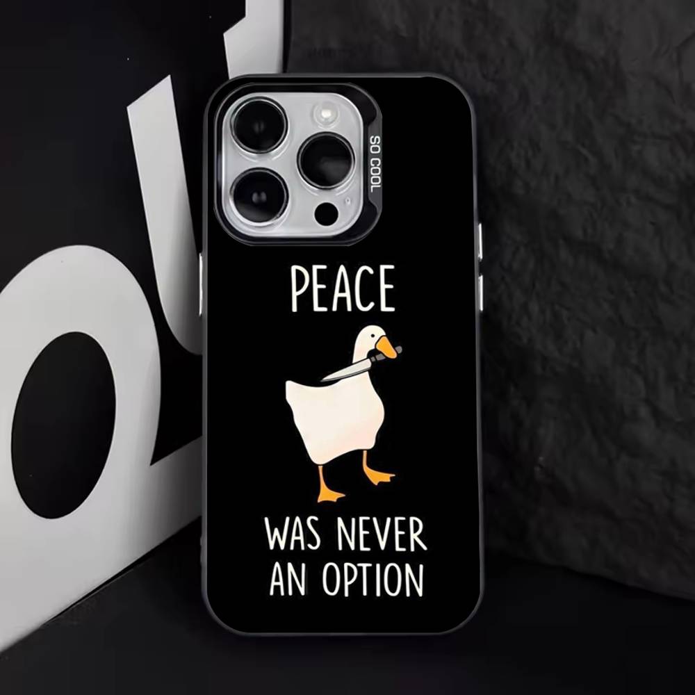 Lustige 'Fass mein Handy nicht an'-Handyhülle für iPhone 11,12,13,14,15,16,17,Pro,Max,Plus,E,Air,Mini IMD Mattschwarz