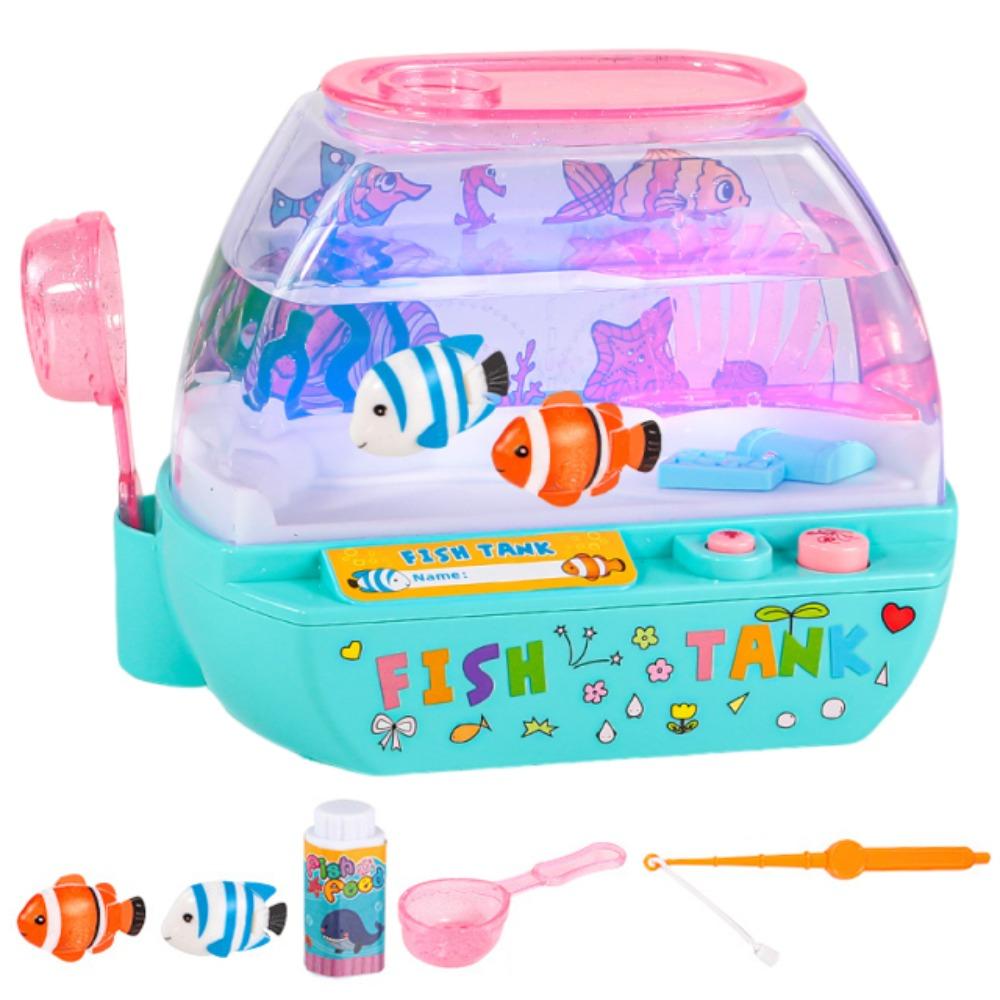 

Креативный мини-аквариум-симулятор, мультяшный аквариум со светодиодной подсветкой, офис синий