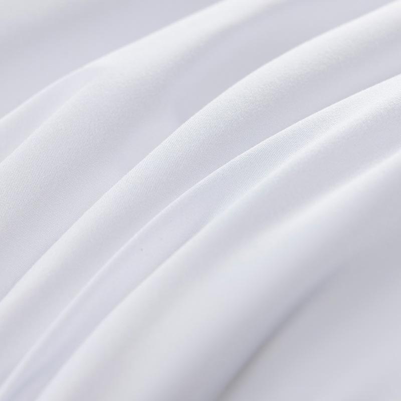 Hotel-Grade White Polyester Cotton 3-Piece Fitted Sheet Bedding Set for Inn or Homestay