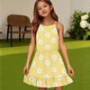 Abito Estivo Casual da Bambina con Scollo Rotondo, Monocolore e Senza Maniche