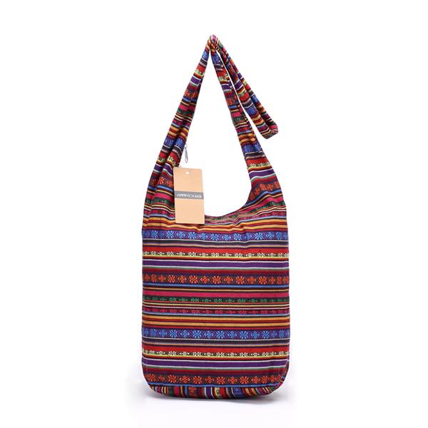 

Annmouler Large Capacity Women Bag Soft Cotton Shoulder Bag Vintage Tribal Hobo Bag Green Sling Chest Bag for Ladies (30cm Max Length 50cm) червоний