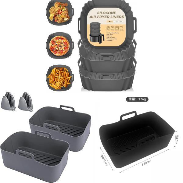 Air Fryer Silicone Baking Mat Set With Nonstick Surface For Easy Cooking And Cleanup