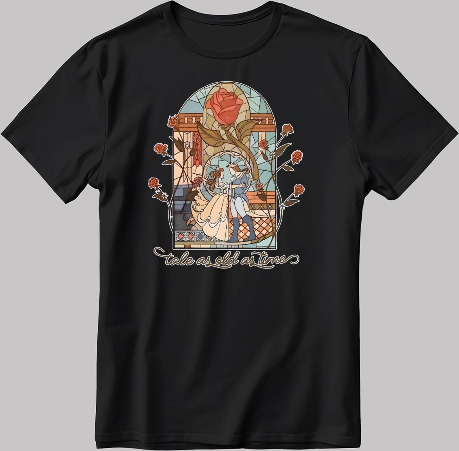 Vintage Tale as Old as Time Short Sleeve White-Black Men s / Women s T-Shirt DE580 3XL